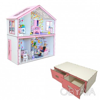Кукольный домик Волшебный Коттедж Барби с мебелью, обоями и текстилем + BOX
 
Дв. . фото 1