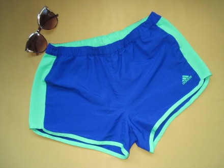 Яркие  спортивные  шорты  Adidas, Вьетнам. Цвет - яркий насыщенный синий с ярко-. . фото 2