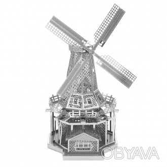
Масштабная 3D модель ветряной мельницы из нержавеющей стали.
Металлические пазл. . фото 1