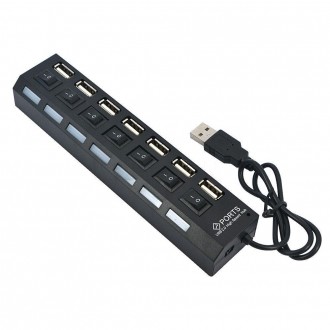 USB хаб на 7 портов с выключателями. Миколаїв. фото 1 USB хаб на 7 портов с выключателями. Миколаїв. фото 1