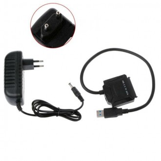 Переходник (кабель) USB 3.0 - SATA с блоком питания для подключения HDD/SSD 2.5". Миколаїв. фото 1 Переходник (кабель) USB 3.0 - SATA с блоком питания для подключения HDD/SSD 2.5". Миколаїв. фото 1