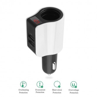 Автомобильное зарядное устройство с двумя USB-портами, 3,1 А, и LED. Миколаїв. фото 1 Автомобильное зарядное устройство с двумя USB-портами, 3,1 А, и LED. Миколаїв. фото 1