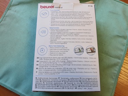 Электронный термометр Beurer medical FT 70, включался для проверки. Голосовые по. . фото 8