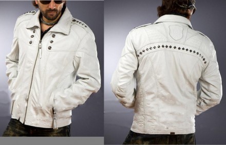 Новая кожаная куртка affliction, размер XL. Ширина плеч-52.
ширина подмышками-6. . фото 2
