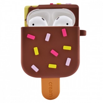 Силиконовый футляр Ice Cream series для наушников AirPods (Мороженое на палочке . . фото 4