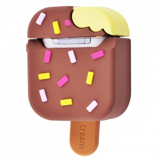 Силиконовый футляр Ice Cream series для наушников AirPods (Мороженое на палочке . . фото 3