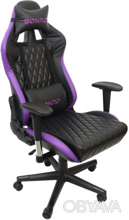 Кресло игровое геймерское Bonro 1018. Цвет фиолетовый.
Кресло игровое Bonro созд. . фото 1