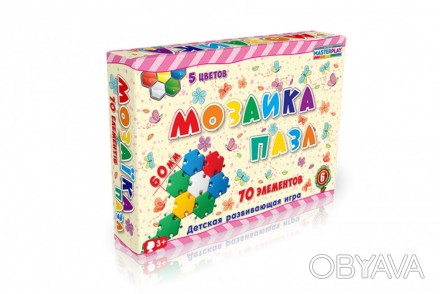 Мозаика-пазл Ø60мм №6 (70 дет.) - детская развивающая игра будет отличным подарк. . фото 1