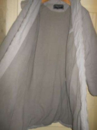 Куртка пуховик серый L (48-50) толстый на синтепоне, подкладка флис (кашемировая. . фото 3