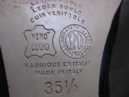 Продадим туфли - НАТУРАЛЬНАЯ КОЖА Vero Cuoio, MADE IN ITALY, 
35,5размер,
на н. . фото 8