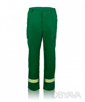 Предлагаем качественные рабочие брюки зеленого цвета. 
Брюки прямые с притачным. . фото 1