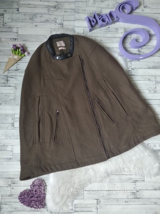 Пальто кейп Bershka Wool Jacket женская коричневая. Кривий Ріг. фото 1 Пальто кейп Bershka Wool Jacket женская коричневая. Кривий Ріг. фото 1