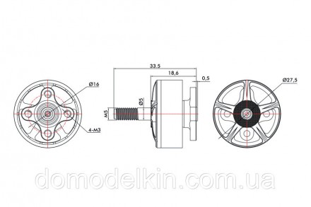 Мотор T-Motor F60 PRO III 2207.5 1750KV 5-6S для мультикоптеров
Характеристики:
. . фото 6