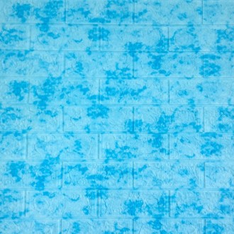 Декоративная 3D панель самоклейка под кирпич Голубой мрамор 700x770x5мм
Декорати. . фото 2