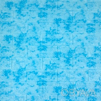 Декоративная 3D панель самоклейка под кирпич Голубой мрамор 700x770x5мм
Декорати. . фото 1