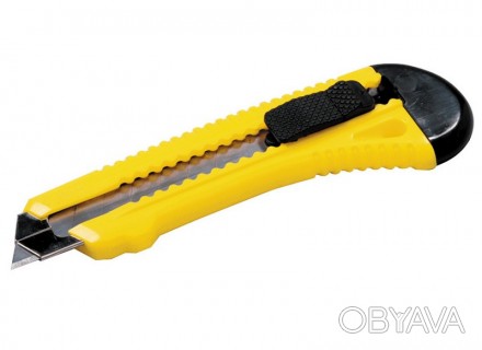 Нож строительный MASTERTOOL с отломным лезвием 18 мм металлическая направляющая 