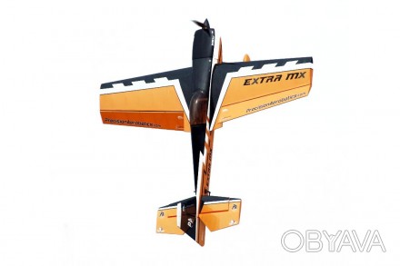 Самолёт радиоуправляемый Precision Aerobatics Extra MX 1472мм KIT (желтый)В комп. . фото 1