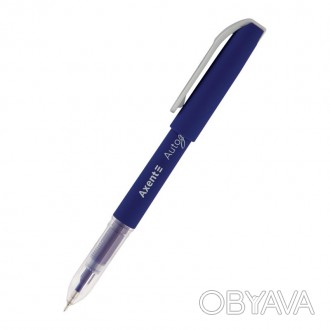 Ручка гелева AXENT Autographe 0,5 мм синя корпус синій AG1007-02-A
 
Гелева ручк. . фото 1