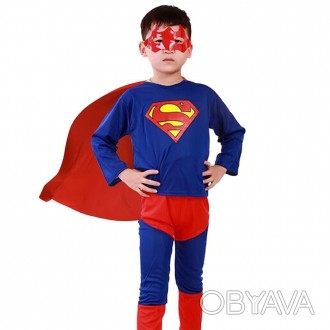 Маскарадный костюм Супермен отлично подойдет для тематической вечеринки, утренни. . фото 1