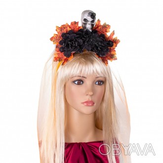 С цветочным украшением на голову Хэллоуин Морена с фатой легко можно создать ори. . фото 1