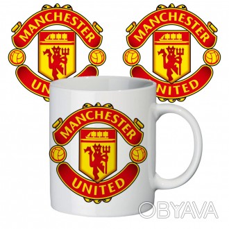 Чашка с принтом 65405 ФК Манчестер Юнайтед - оригинальная и стильная керамическа. . фото 1