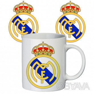 Чашка с принтом 65407 ФК Реал Мадрид — символичная и оригинальная керамическая ч. . фото 1