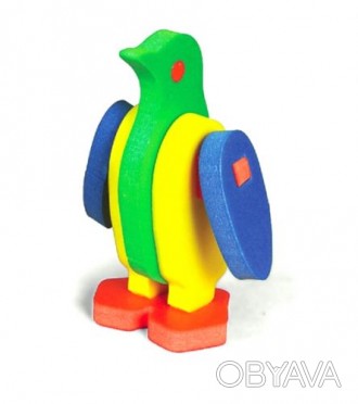 Мягкий 3D конструктор "Пингвин". Отлично развивает логическое мышление, внимание. . фото 1