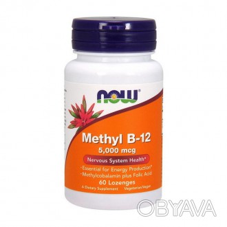 
 
Methyl B-12 5000 mcg NOW – это витамин B-12, который важен для правильной раб. . фото 1