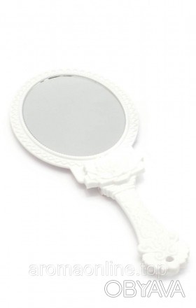 Зеркальце раскладное косметическое белое (9,5х8х1,5 см). . фото 1