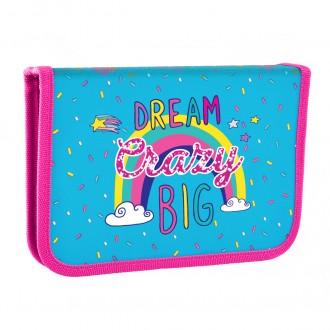 532868 Пенал твердый YES одинарный с клапаном HP-03  "Dream crazy"              . Киев. фото 1