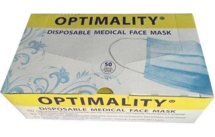 Медицинские маски Optimality (3-х слойные) Медаппаратура. Киев. фото 1 Медицинские маски Optimality (3-х слойные) Медаппаратура. Киев. фото 1