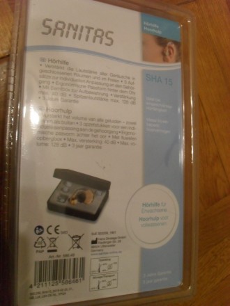 Слуховой аппарат SANITAS SHA 15 из Германии . Новый в упаковке .

Это находка . . фото 9