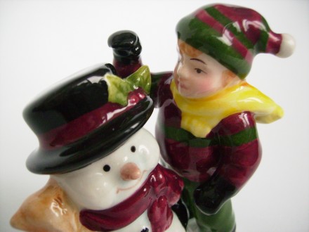 Продаётся новая Фарфоровая статуэтка Aynsley Snowman & Boy Эйнсли Снеговик и. . фото 4