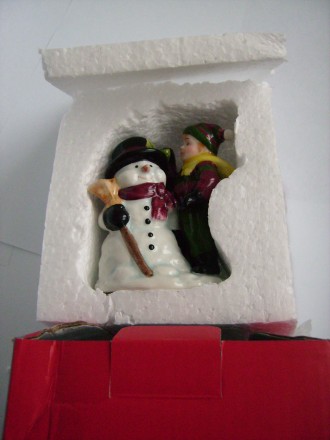 Продаётся новая Фарфоровая статуэтка Aynsley Snowman & Boy Эйнсли Снеговик и. . фото 8