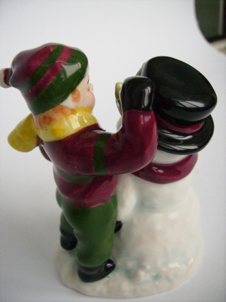 Продаётся новая Фарфоровая статуэтка Aynsley Snowman & Boy Эйнсли Снеговик и. . фото 5
