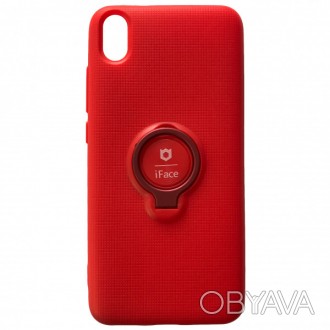 Чехол накладка iFace для Xiaomi Redmi 7A кольцо + магнит красная
 
Серия - Силик. . фото 1