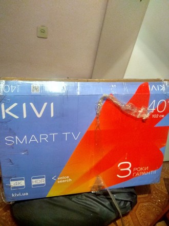 ПРОДАМ новый плазменный телевизор Киви с вайфаем , с Т2 и с проблемой раздавленн. . фото 3