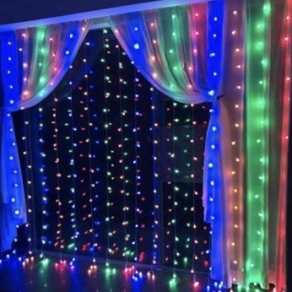 Гирлянда Водопад 3м х 2м, 400 LED, (Штора, Занавес, Дождь) разноцветный. Харьков. фото 1 Гирлянда Водопад 3м х 2м, 400 LED, (Штора, Занавес, Дождь) разноцветный. Харьков. фото 1