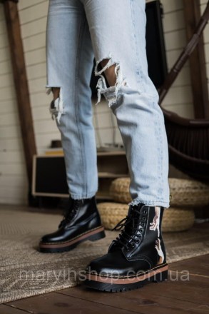 Ботинки женские черные демисезонные Dr.Martens Jadon (04966). Киев. фото 1 Ботинки женские черные демисезонные Dr.Martens Jadon (04966). Киев. фото 1