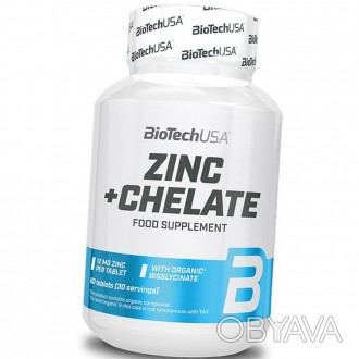  
Zinc + Chelate от BioTech – таблетки с биологически активной добавкой к рацион. . фото 1
