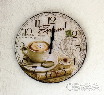 Настенные часы Кофе с молоком
Материал изготовления МДФ
Размер d34см . . фото 1