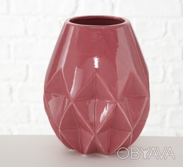  Ваза Морелия
Цвет тёмно-розовій
Материал изготовления керамика
Размер h22см. . фото 1