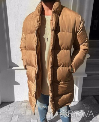 Артикул: Zk 5Мужская зимняя куртка удлинённая ( холлофайбер )Материал: 100% поли. . фото 1