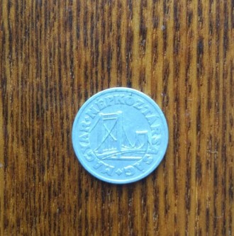 Монета 50 филлеров 1967г. (Венгрия). . фото 3
