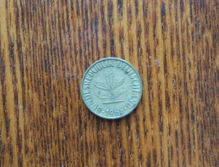 Монета 5 pfennig ФРГ 1966г. в отличном состоянии.. . фото 3