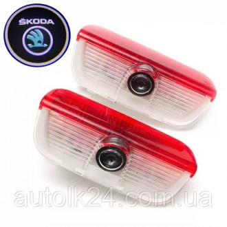 Штатная Led подсветка двери с логотипом Skoda Superb. Житомир. фото 1 Штатная Led подсветка двери с логотипом Skoda Superb. Житомир. фото 1