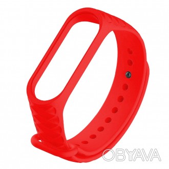 Ремешок Rhomb для Xiaomi Mi Band 5 (Красный). . фото 1