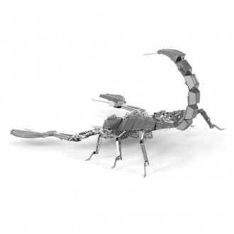 
Масштабная 3D модель скорпиона из нержавеющей стали.
Металлический 3D-пазл Scor. . фото 3