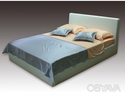 Двуспальная кровать Европа 160х220 см белого цвета с подъемным механизмом и ящик. . фото 1