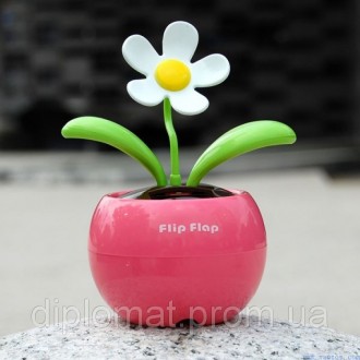 Солнечный цветок Flip Flap Работает от солнечной энергии (не требует батареек). . . фото 4